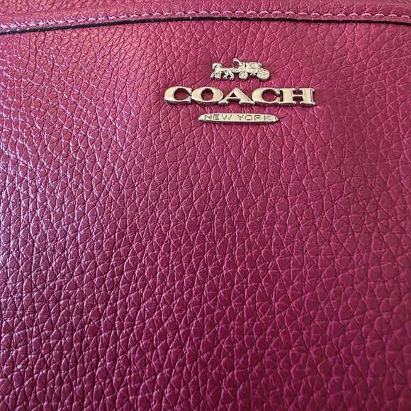 Coach Fuchsia Pink Pebbled Leather Crossbody Bag – Gold Hardware - Picture 2 of 16